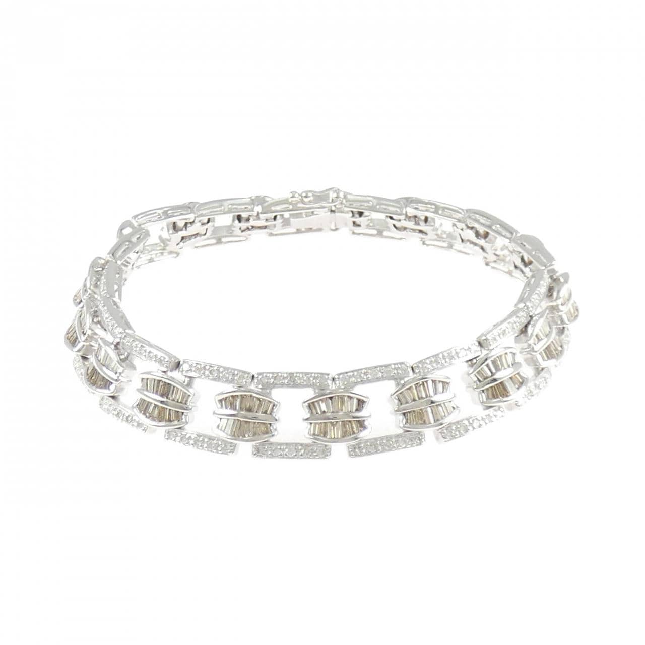 K18WG ダイヤモンド ブレスレット 4.85CT