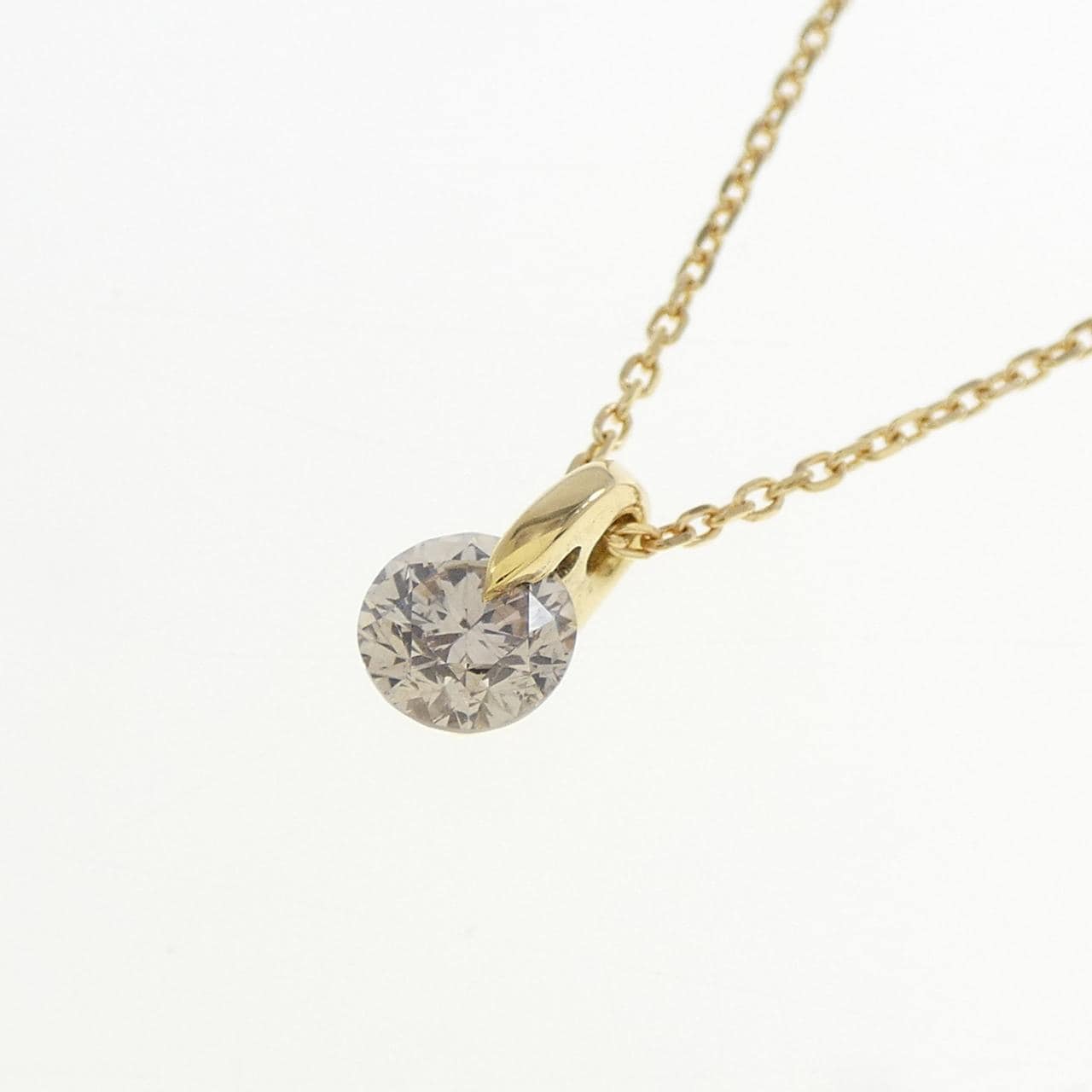 K18YG ソリティア ダイヤモンド ネックレス 0.30CT