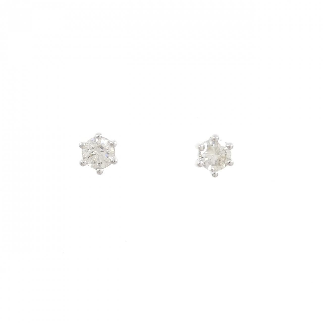 PT/PT900 ソリティア ダイヤモンド ピアス 0.50CT