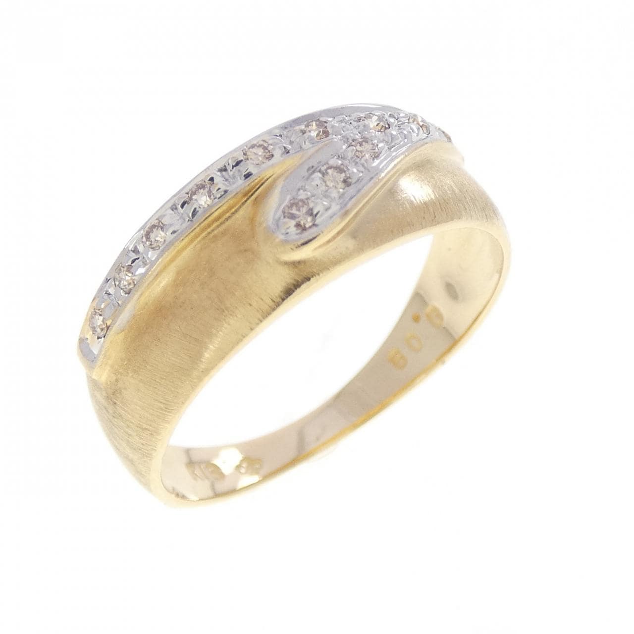 K18YG/K18WG ダイヤモンド リング 0.09CT