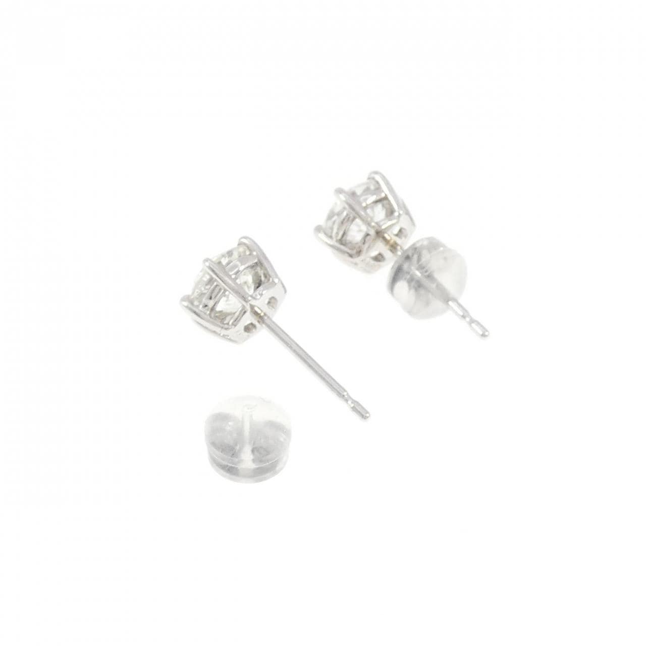 PT900 ソリティア ダイヤモンド ピアス 2.11CT