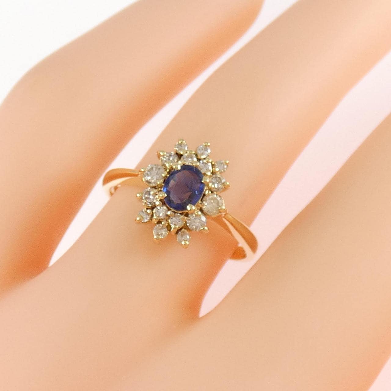 K18YG サファイヤ リング 0.25CT