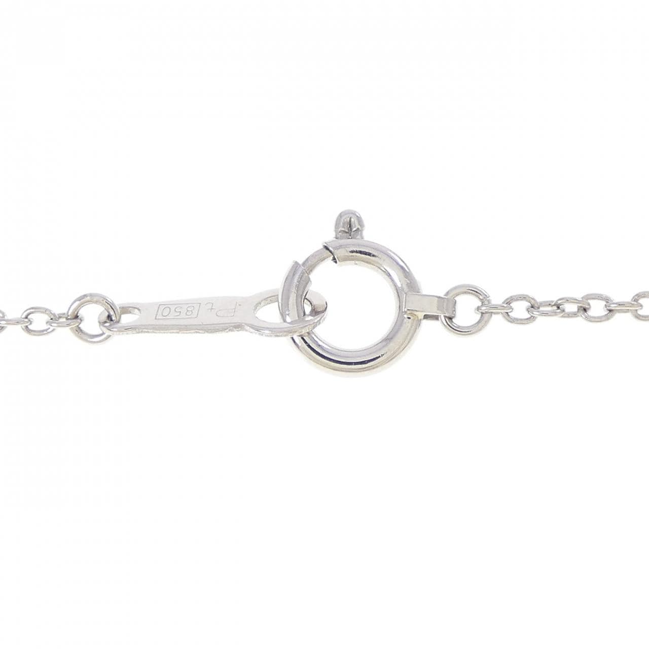 PT900/PT850 フラワー ダイヤモンド ネックレス 0.30CT