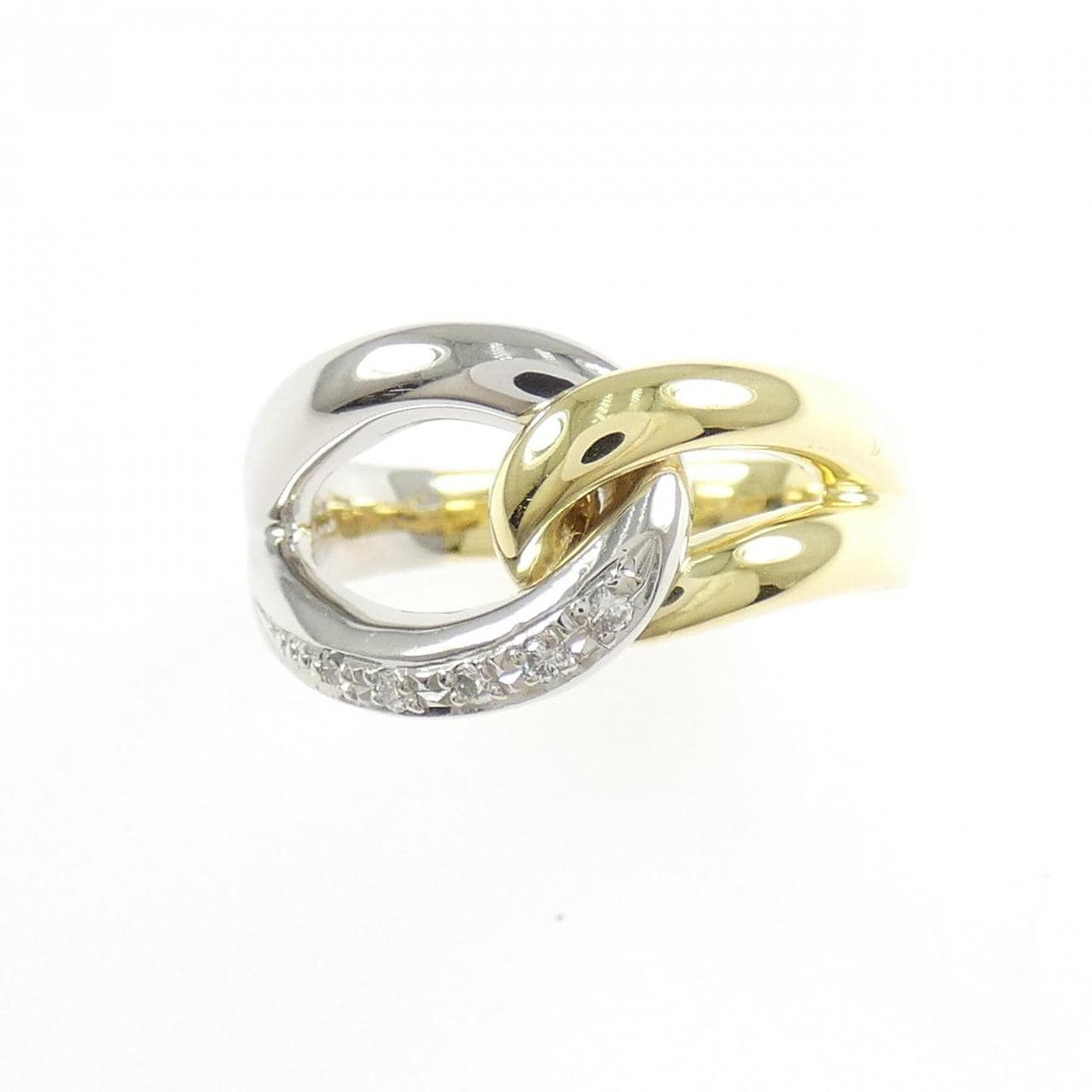 K18YG/PT900 ダイヤモンド リング 0.03CT