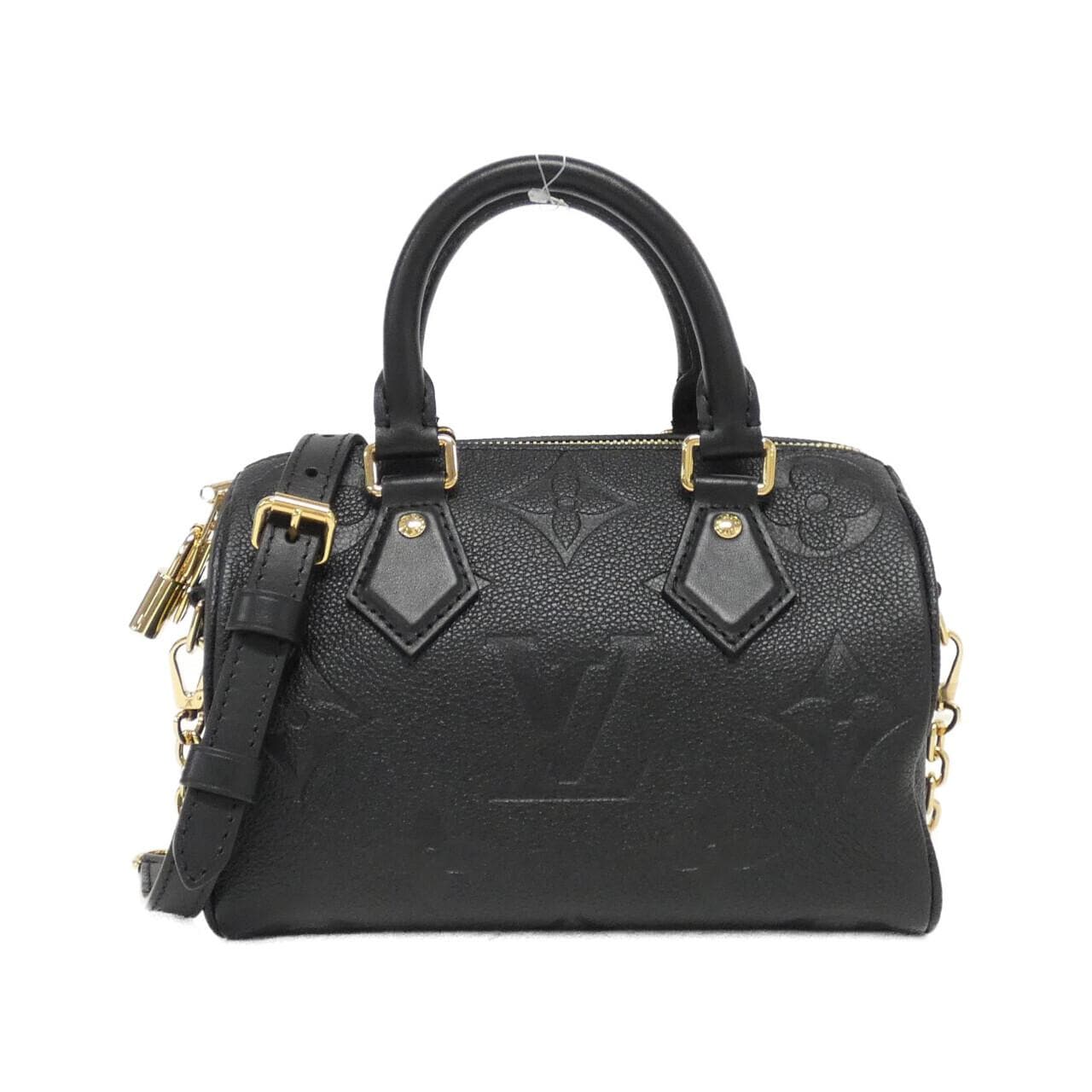 LOUIS VUITTON Monogram Empreinte Speedy Bandouliere 20 公分 M58953 波士頓包