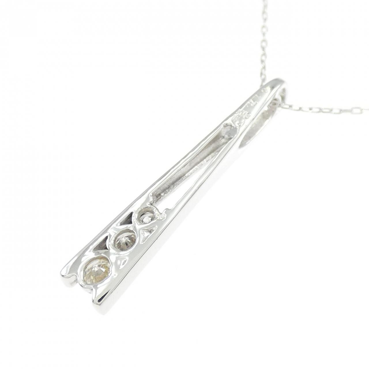 K18WG ダイヤモンド ネックレス 0.17CT