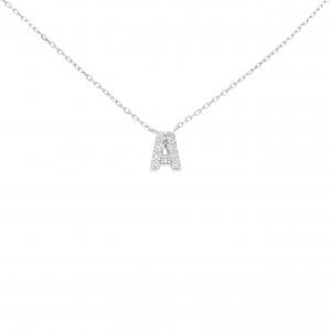 K18WG/K18PG イニシャルA ダイヤモンド ネックレス 0.10CT