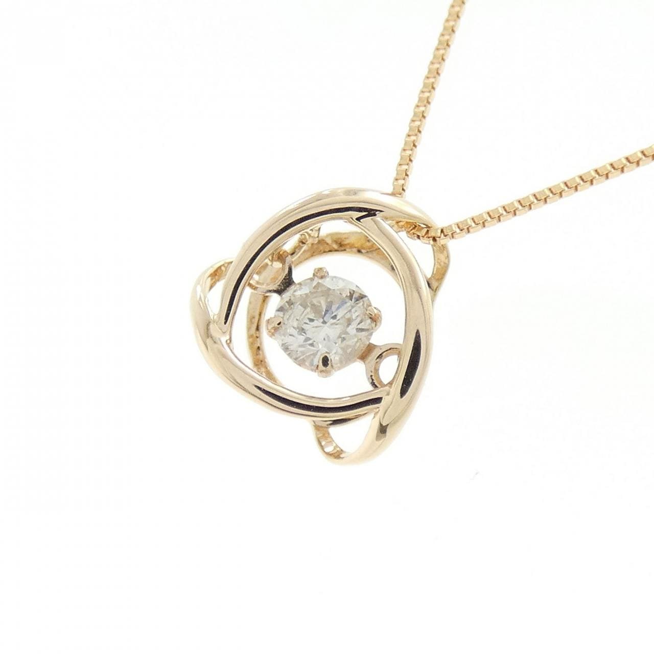 K18PG ダイヤモンド ネックレス 0.10CT