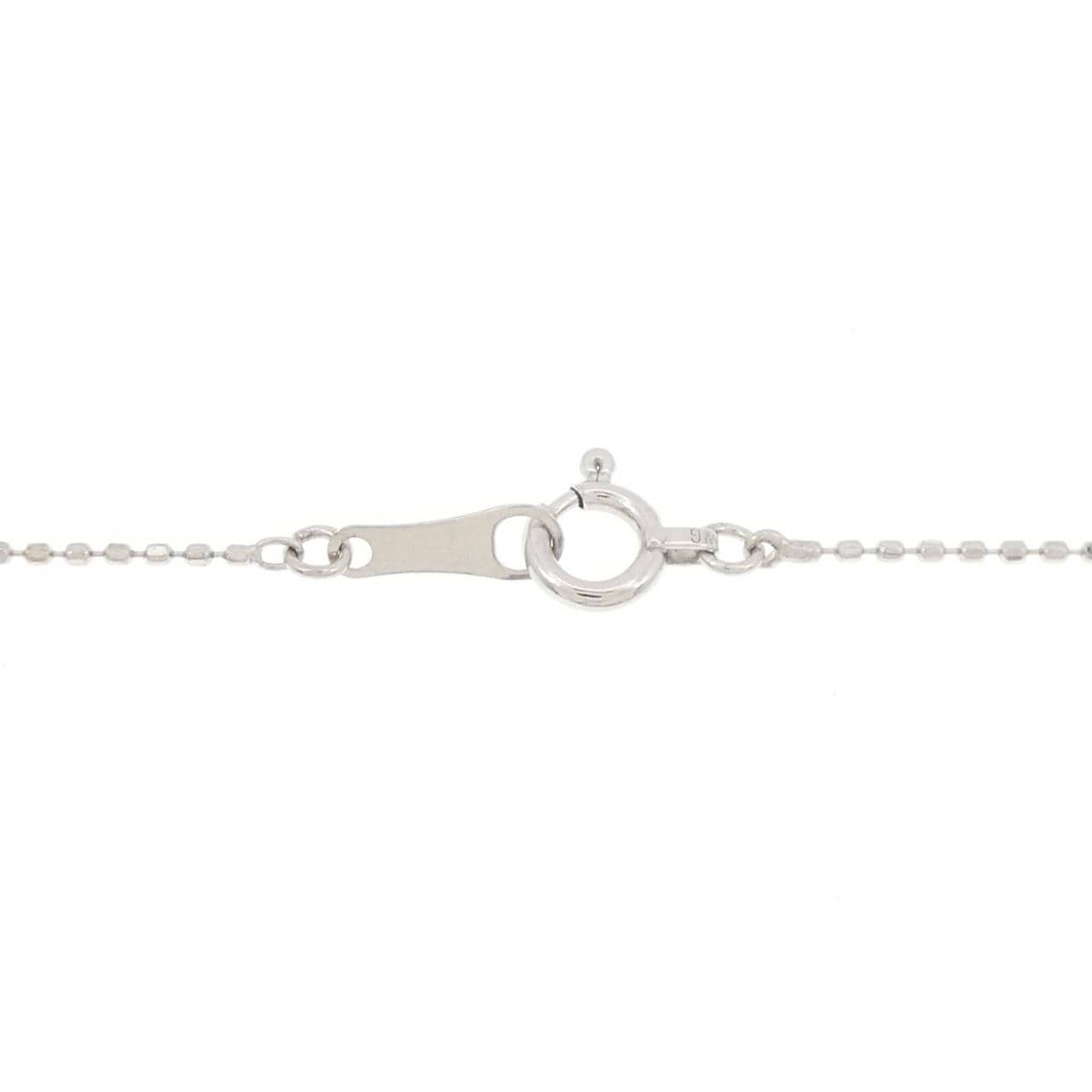 K18WG フラワー ダイヤモンド ネックレス 0.30CT