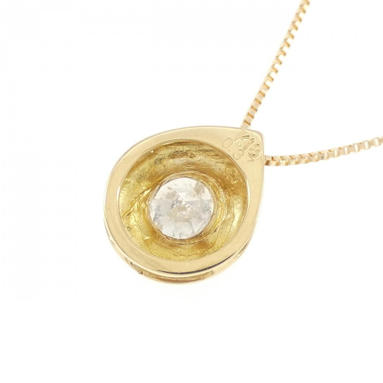 K18YG ダイヤモンド ネックレス 0.37CT