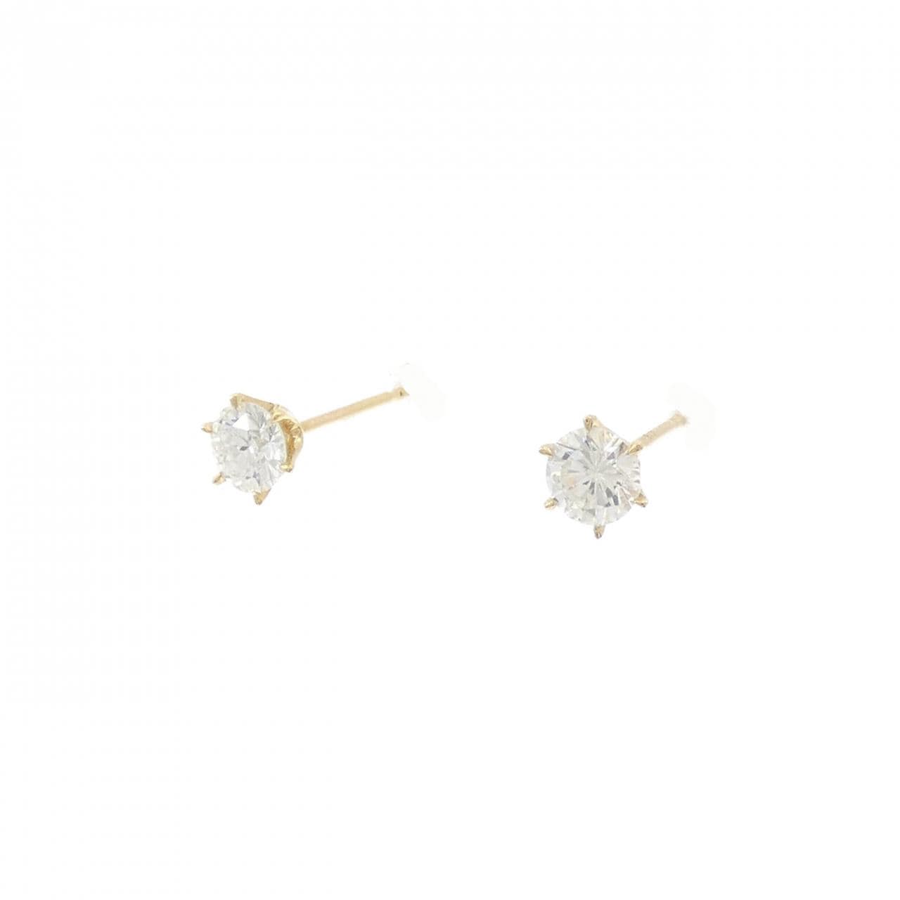 【新品】K18YG ダイヤモンド ピアス 0.262CT 0.260CT G SI1 Good
