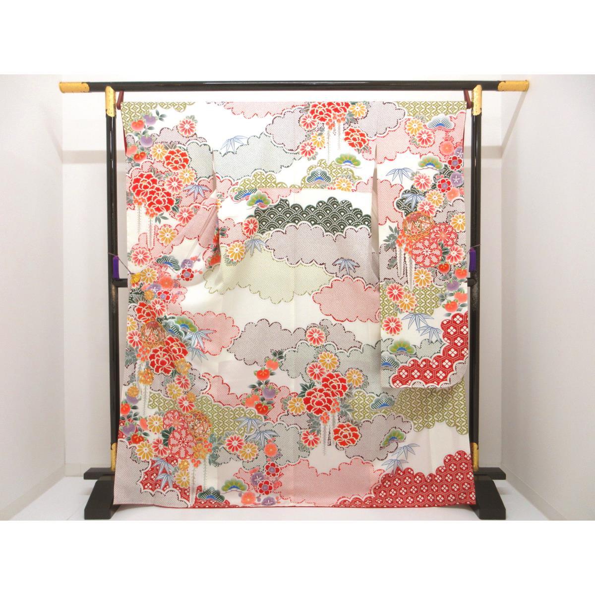 【新品】振袖　友禅金彩加工【滝泰】