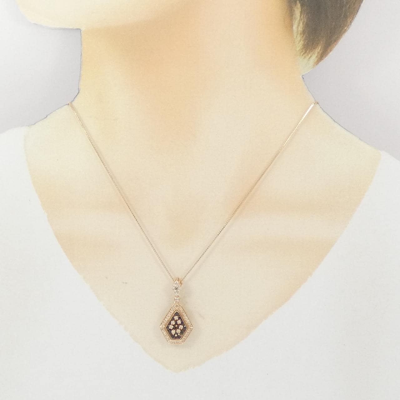 K18PG ダイヤモンド ネックレス 1.00CT