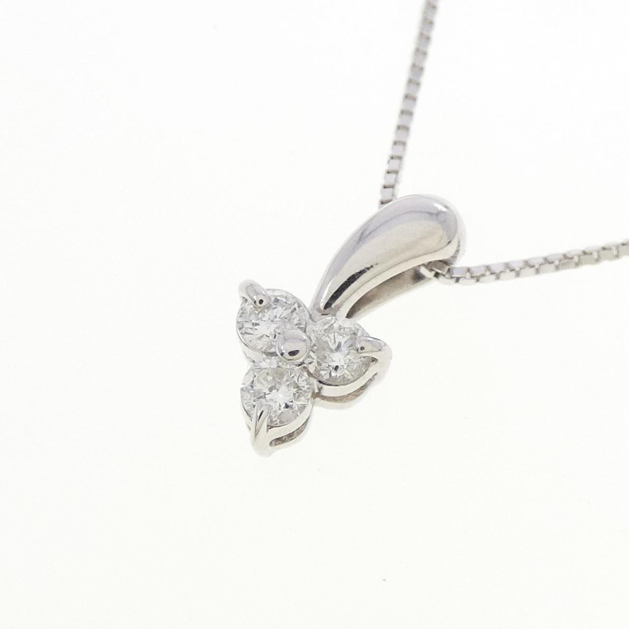 K10WG ダイヤモンド ネックレス 0.1CT