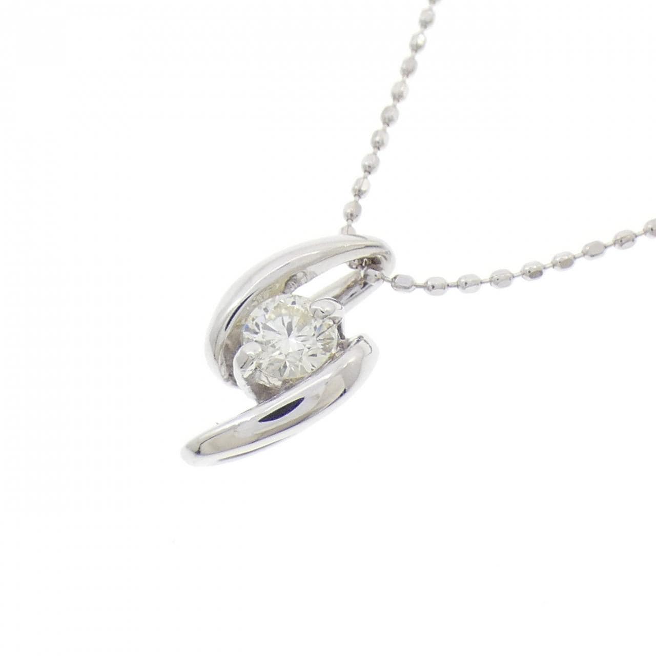 K18WG ダイヤモンド ネックレス 0.17CT