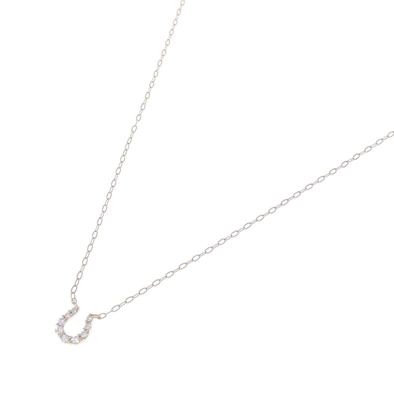 4゜C ホースシュー ダイヤモンド ネックレス