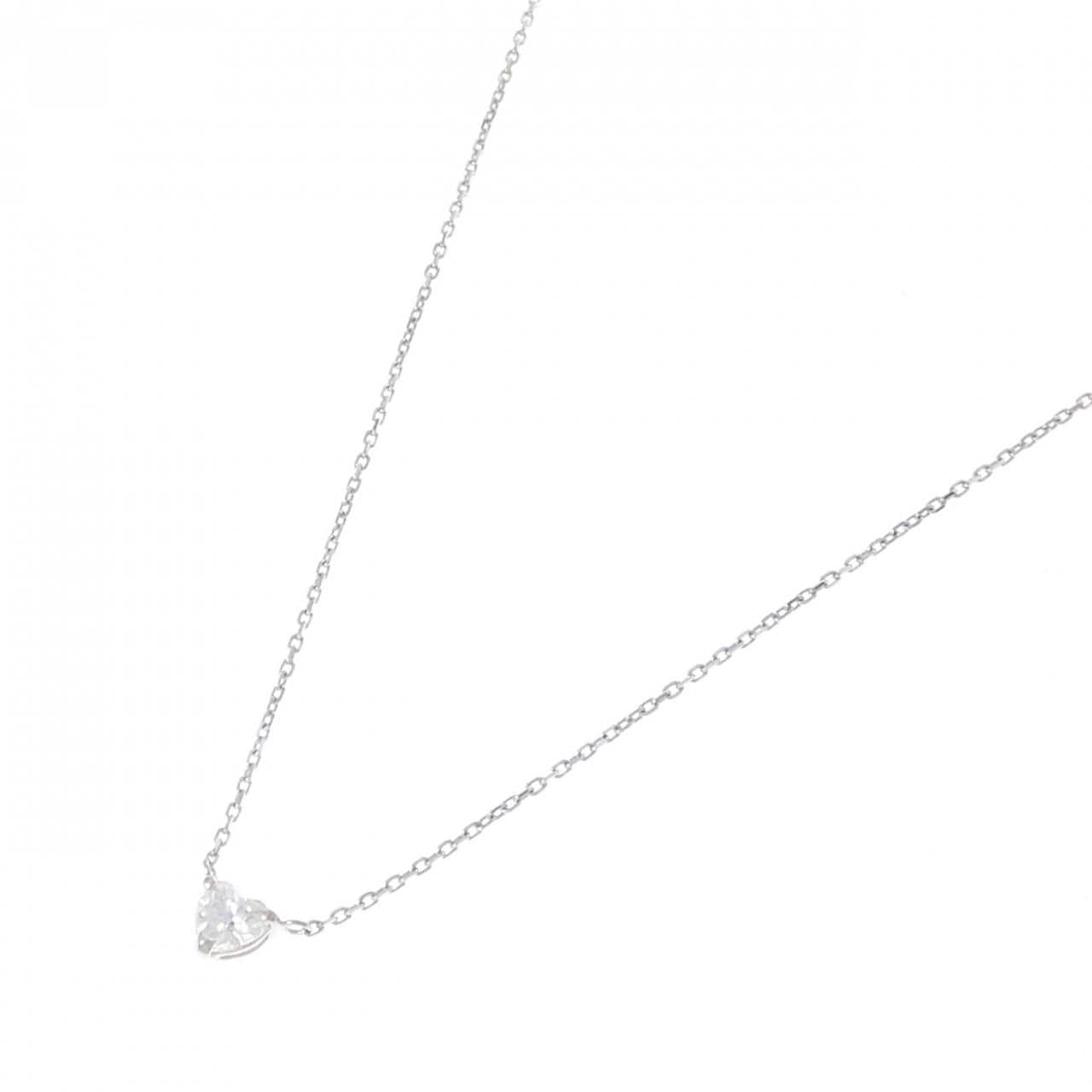 PT900/PT850 ダイヤモンド ネックレス 0.575CT H SI2 ハートシェイプ