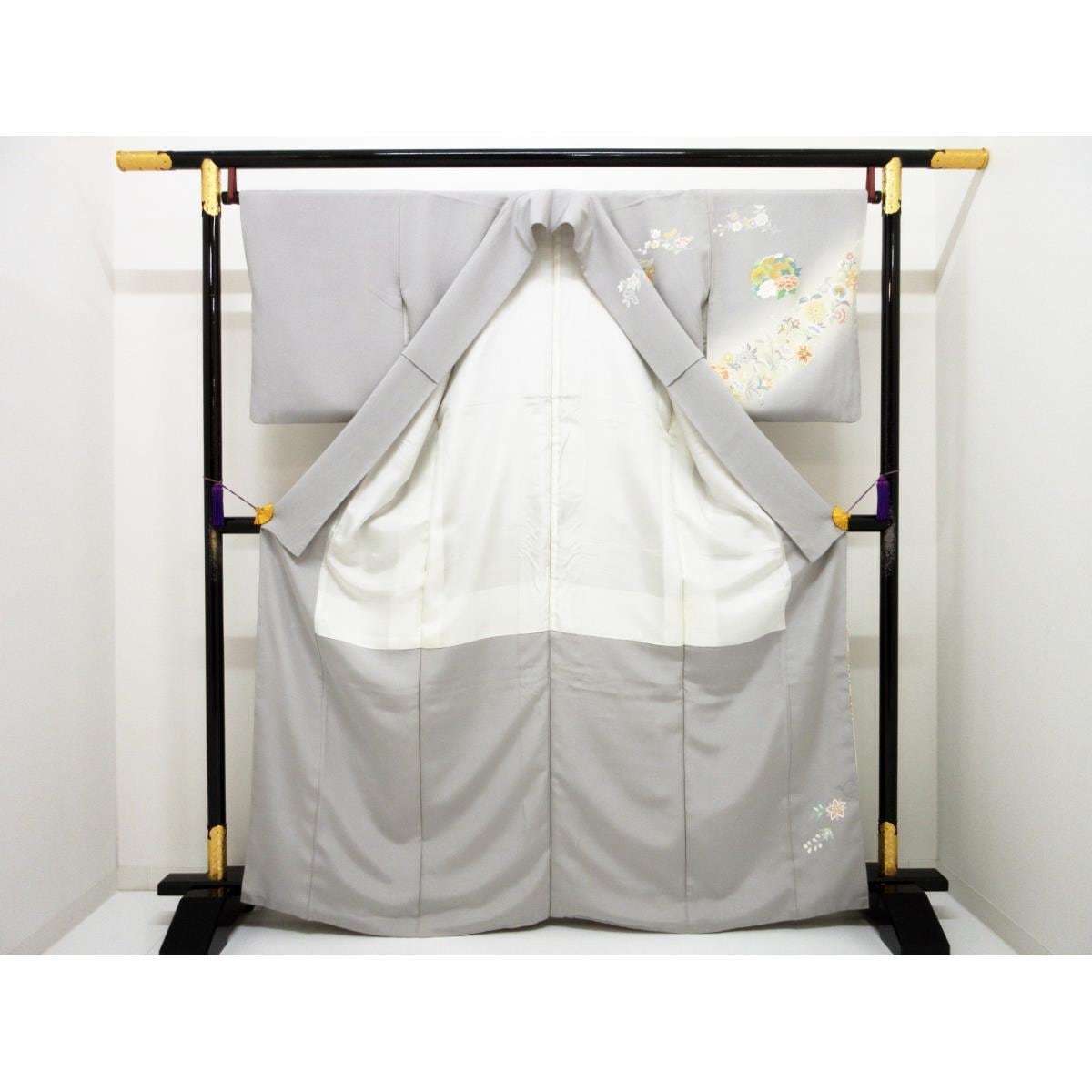 訪問着　友禅金彩加工　ボカシ染