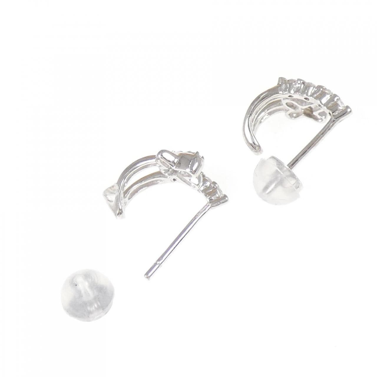 K18WG ダイヤモンド ピアス 0.14CT