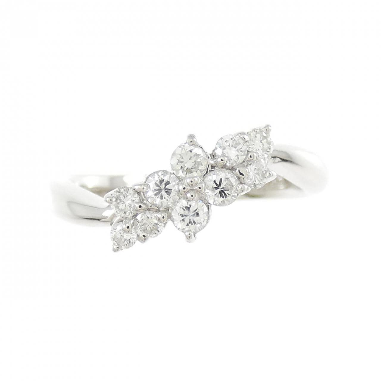 PT900 フラワー ダイヤモンド リング 0.30CT