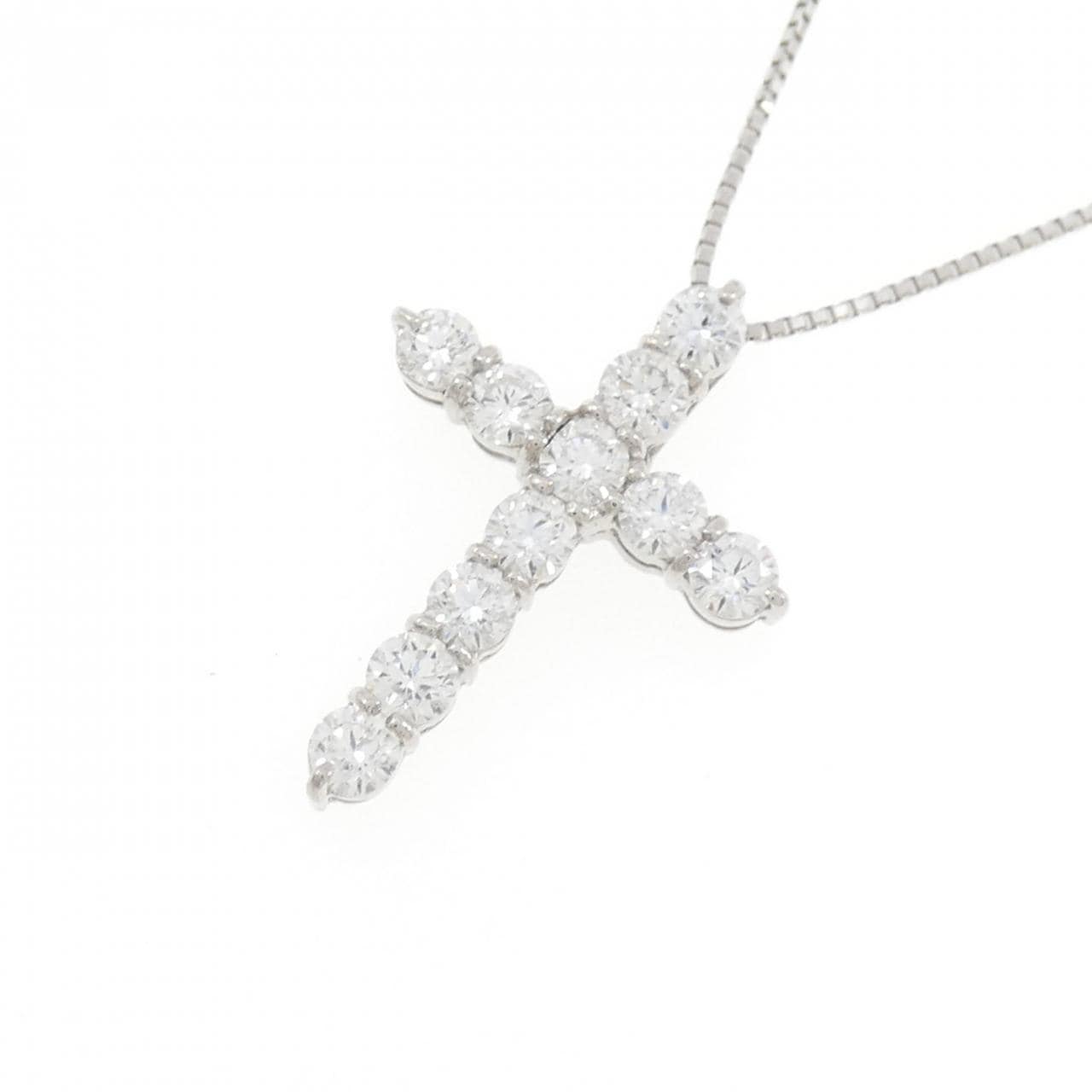 PT900/PT850 クロス ダイヤモンド ネックレス 1.00CT