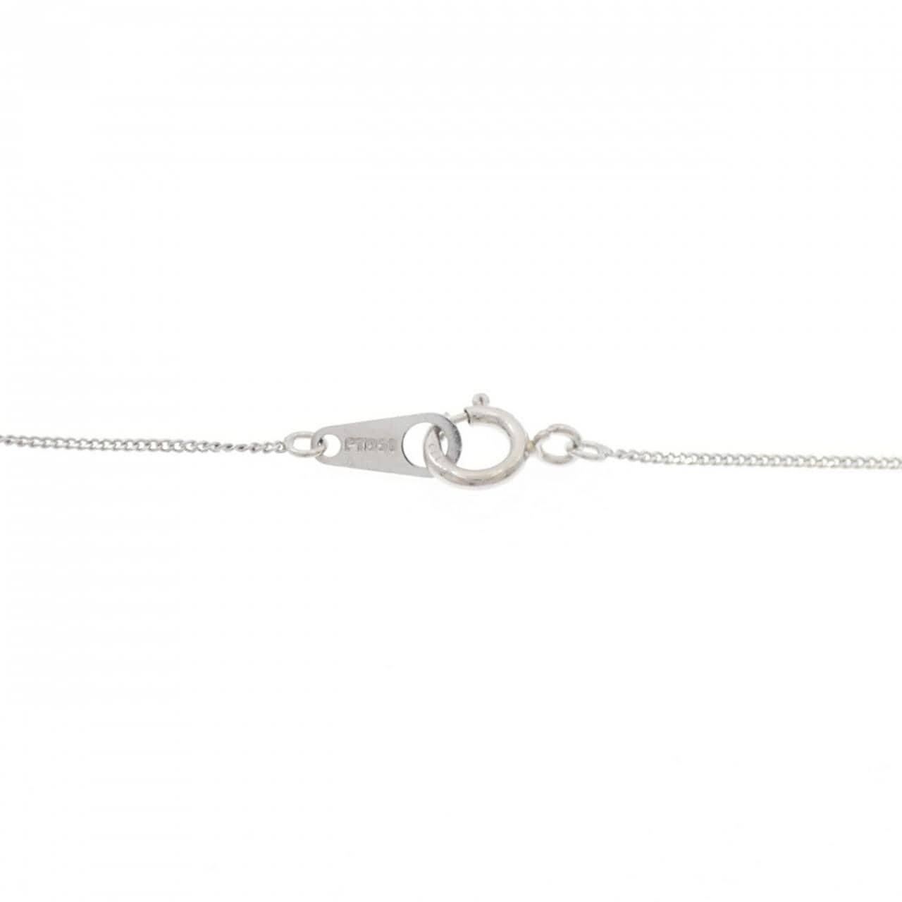 PT900/PT850 イニシャルR ダイヤモンド ネックレス 0.10CT