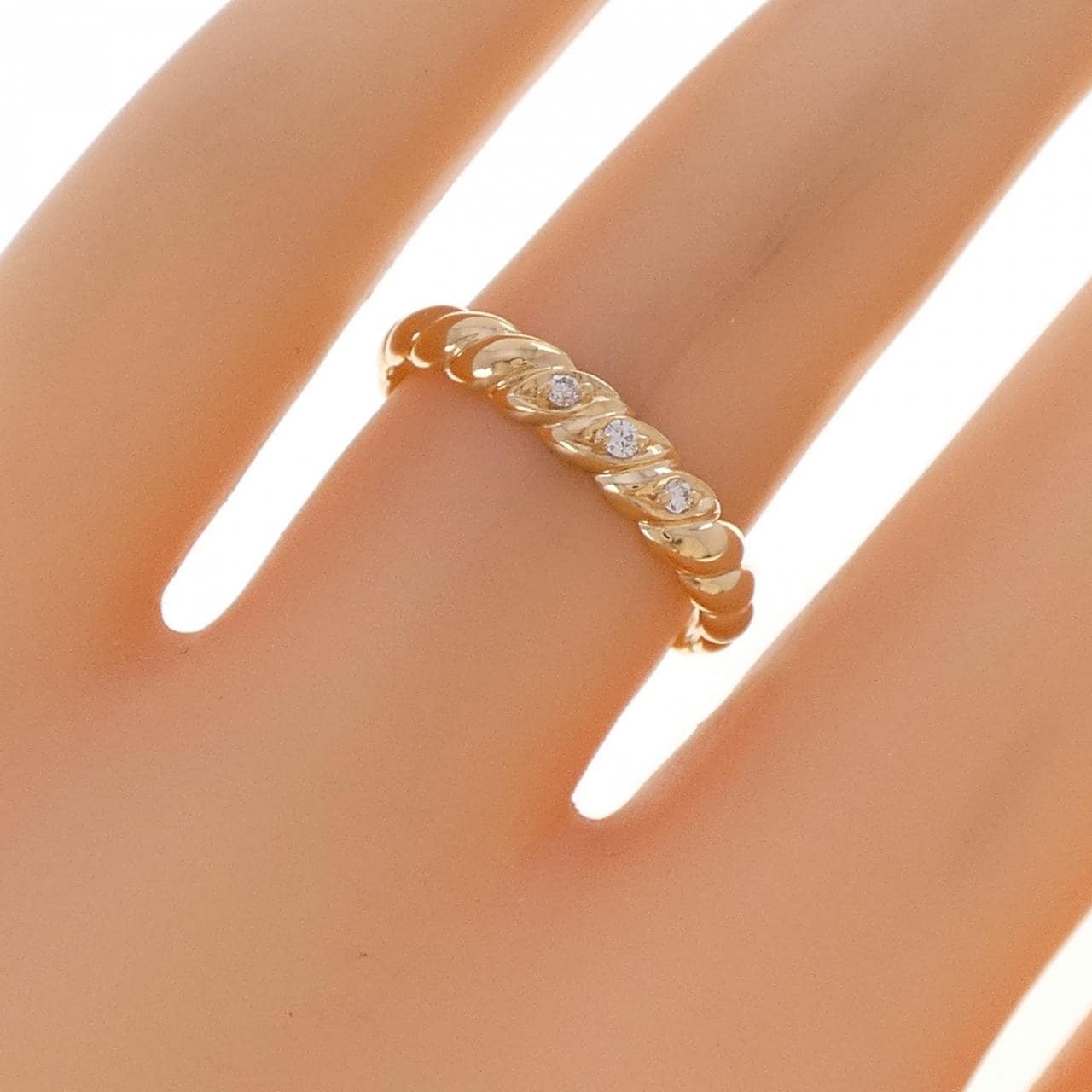 K18YG ダイヤモンド リング 0.04CT