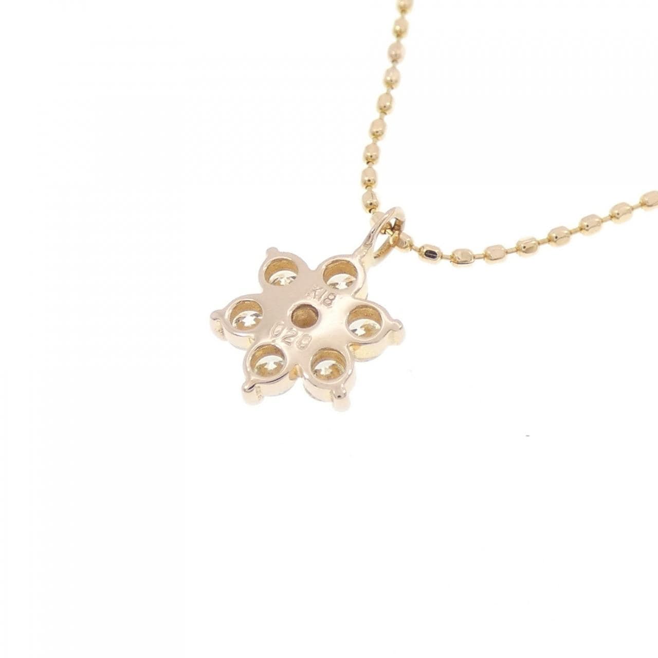 K18YG 花朵钻石项链 0.20CT