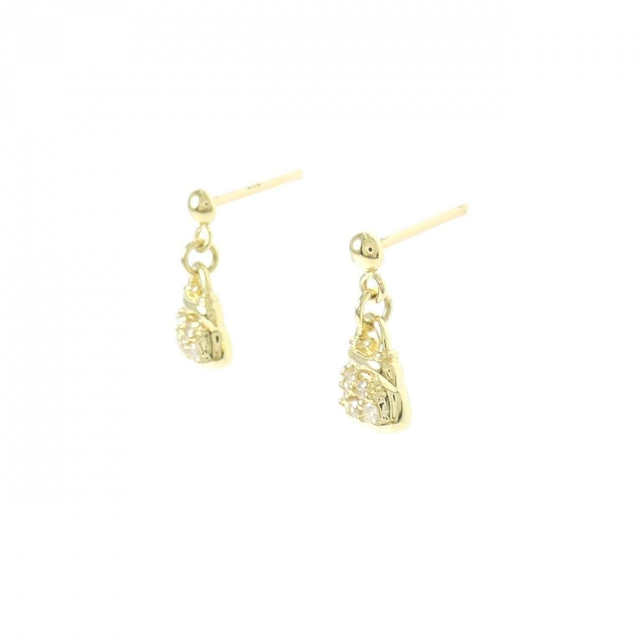 K18YG ダイヤモンド ピアス 0.10CT