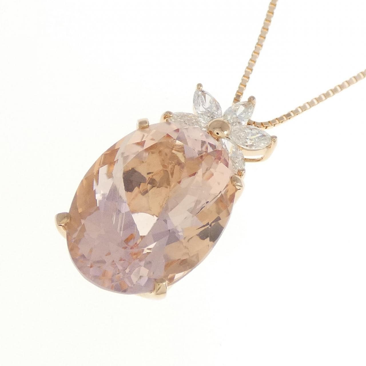 K18PG モルガナイト ネックレス 9.21CT