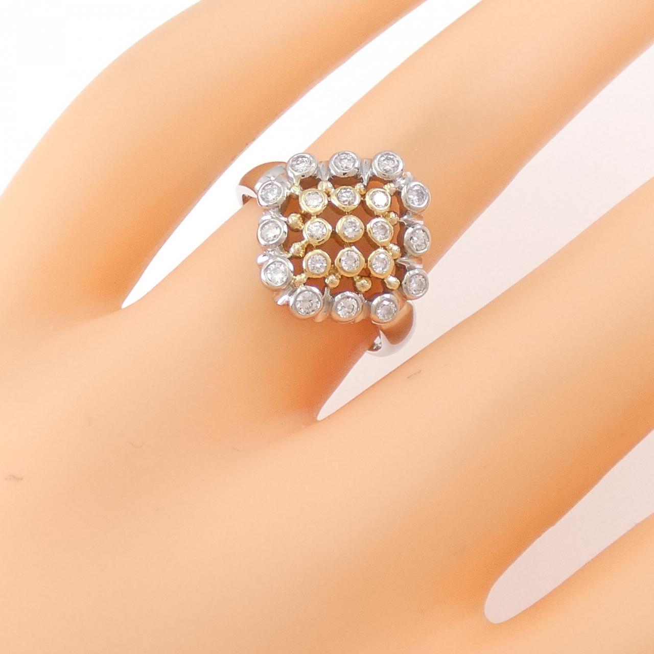 PT/K18YG鑽石戒指 0.35CT
