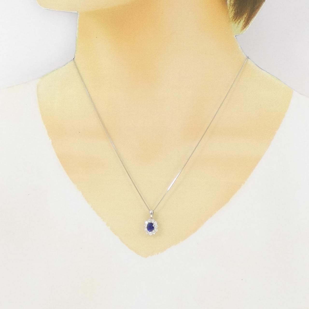 PT900/PT850 サファイヤ ネックレス 0.79CT