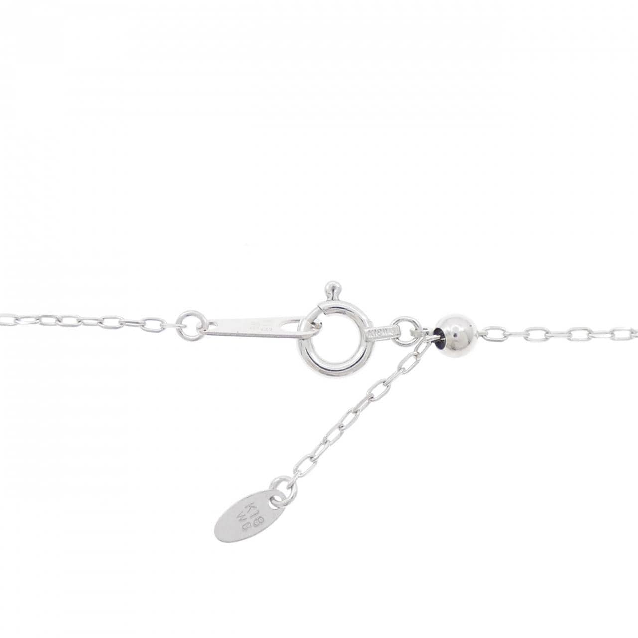 K18WG ハート ダイヤモンド ネックレス 0.23CT