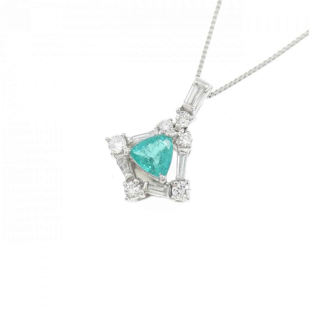 PT900/PT850 パライバトルマリン ネックレス 0.33CT