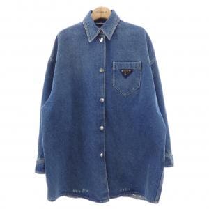 プラダ PRADA トライアングルロゴ オーバーサイズ オーガニックデニムシャツ GFC036 S212 1ZAB シャツ