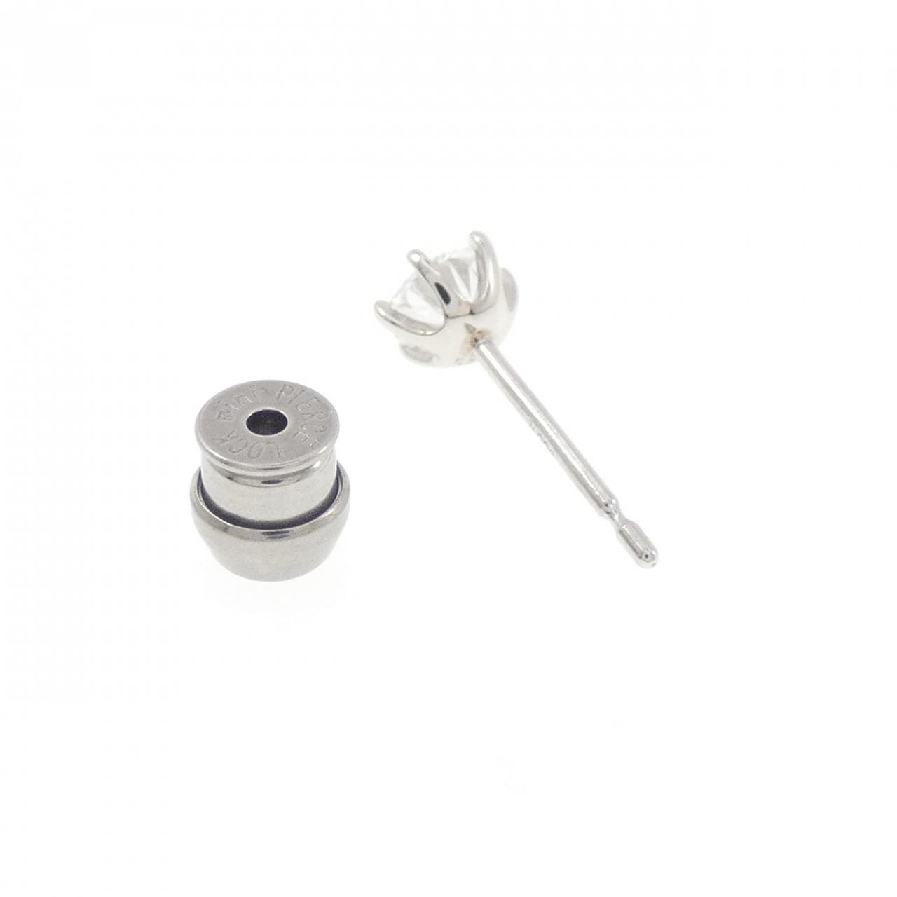 【リメイク】PT900/ST ダイヤモンド ピアス 0.303CT E VS1 VG 片耳