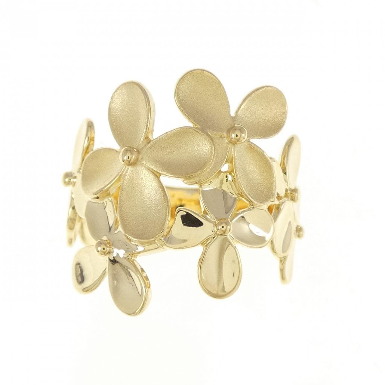 K18YG flower ring