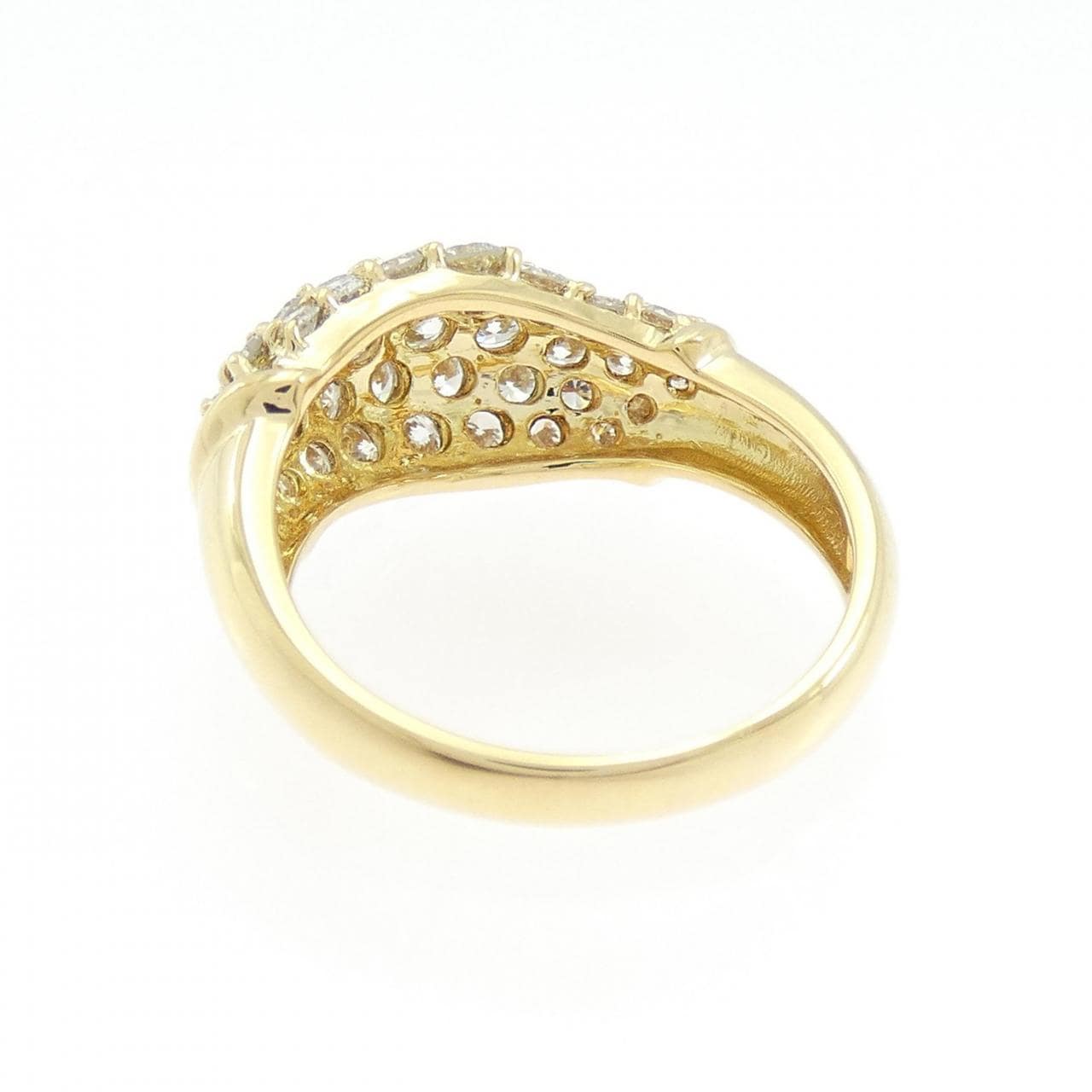 K18YG パヴェ ダイヤモンド リング 1.63CT