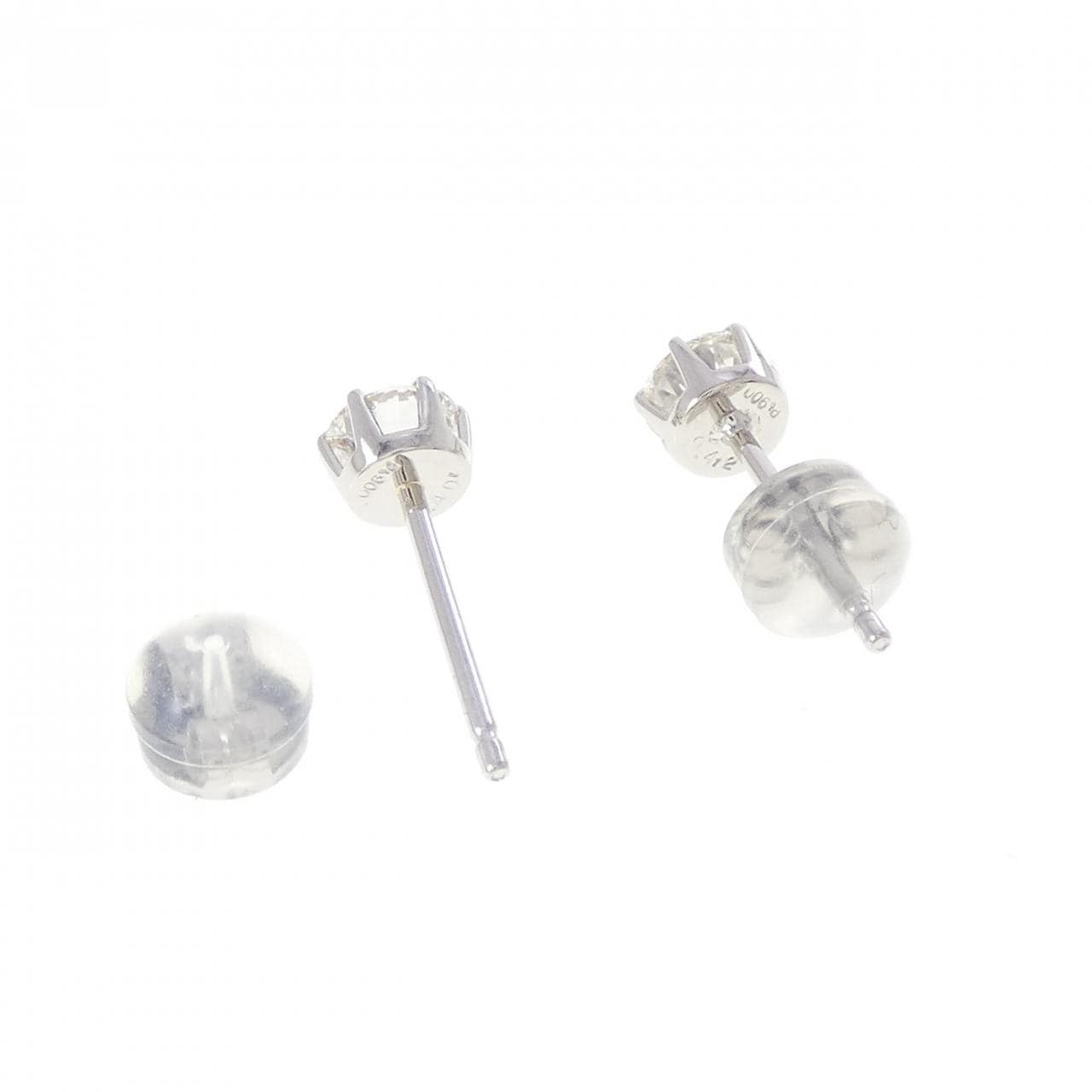 PT900 ダイヤモンド ピアス 0.401CT 0.412CT J SI1-2 VG