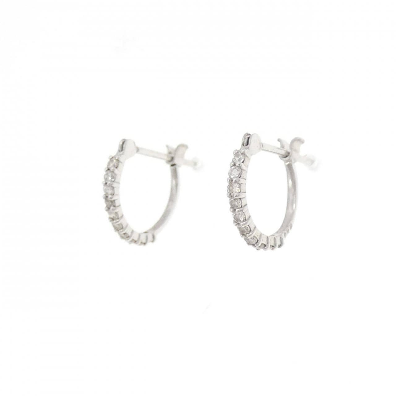 K18WG ダイヤモンド ピアス 0.16CT