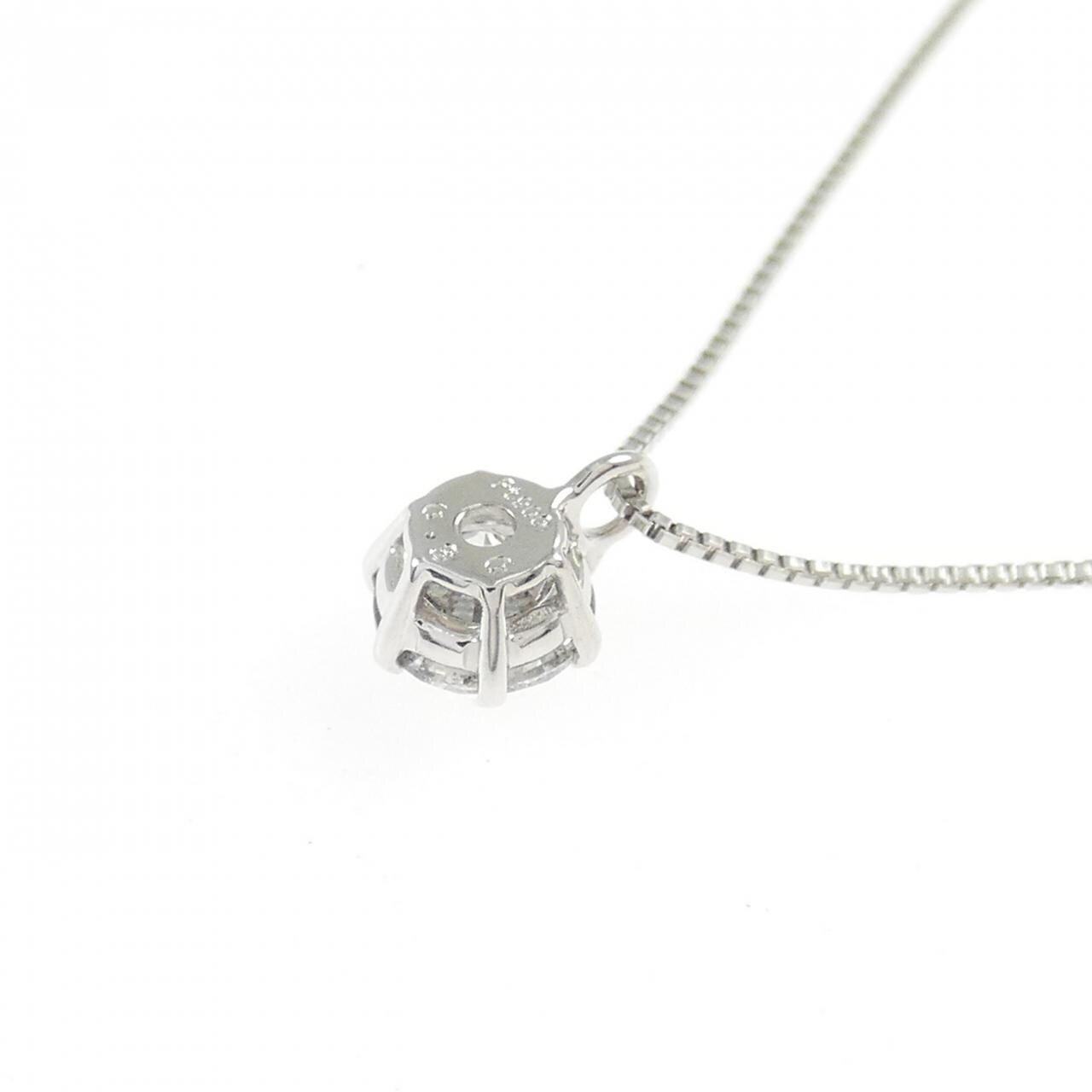 PT900/PT850 ソリティア ダイヤモンド ネックレス 0.30CT