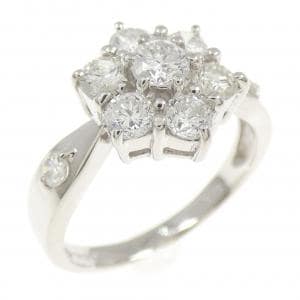 PT850 フラワー  ダイヤモンド リング 1.02CT