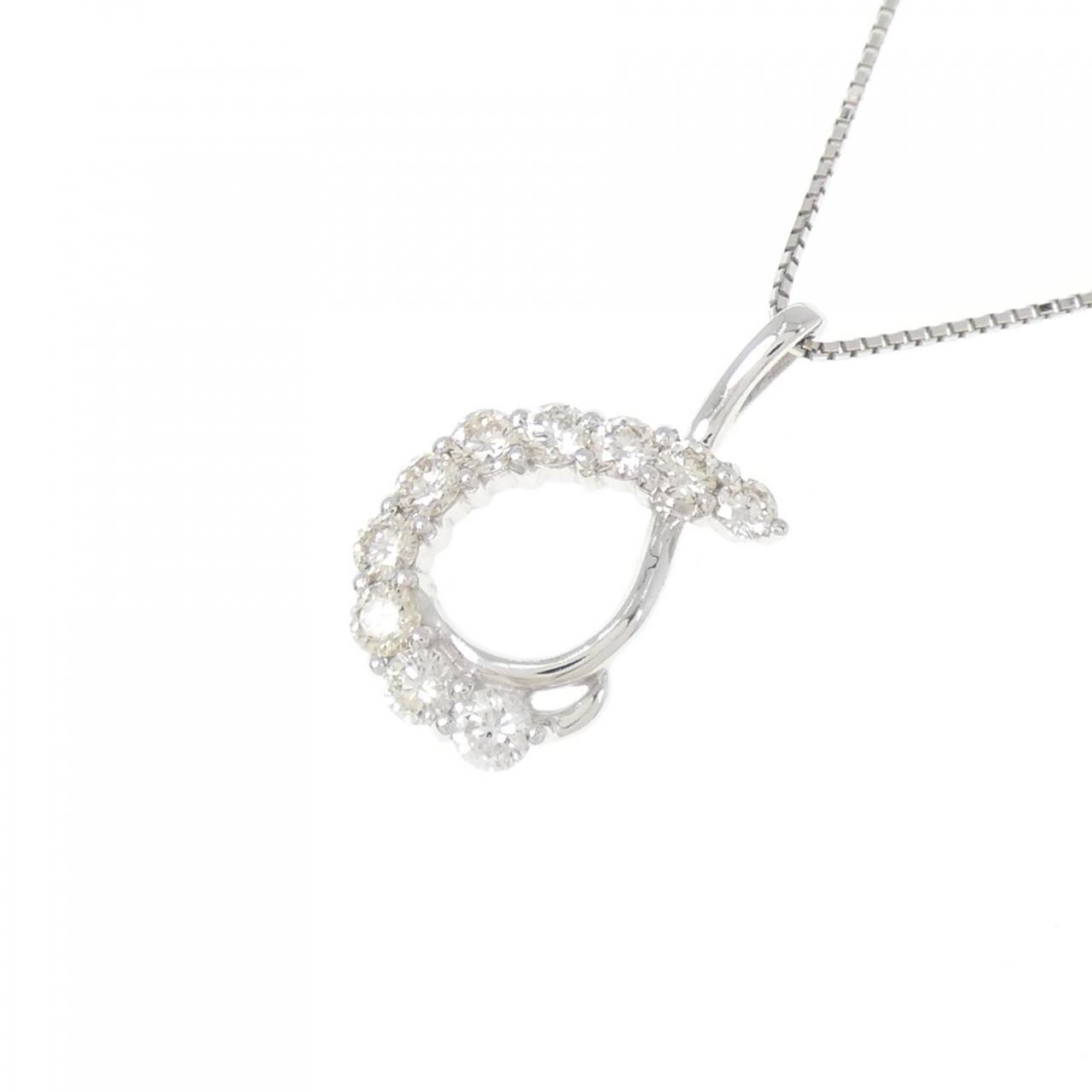 K18WG ダイヤモンド ネックレス 0.50CT
