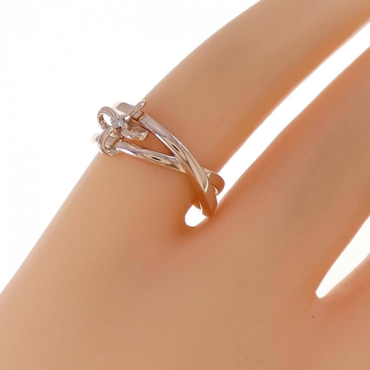 K10PG ダイヤモンド ピンキーリング 0.01CT