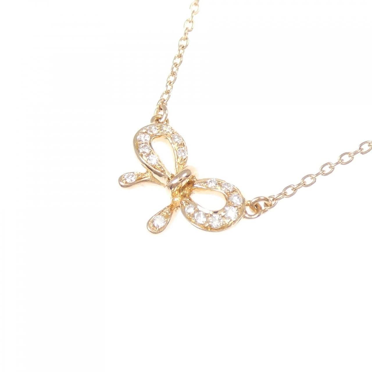 ポンテヴェキオ リボン ダイヤモンド ネックレス 0.06CT