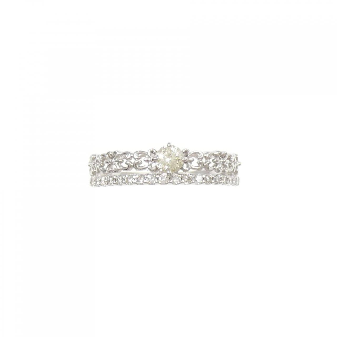 PT950 ダイヤモンド リング 0.163CT