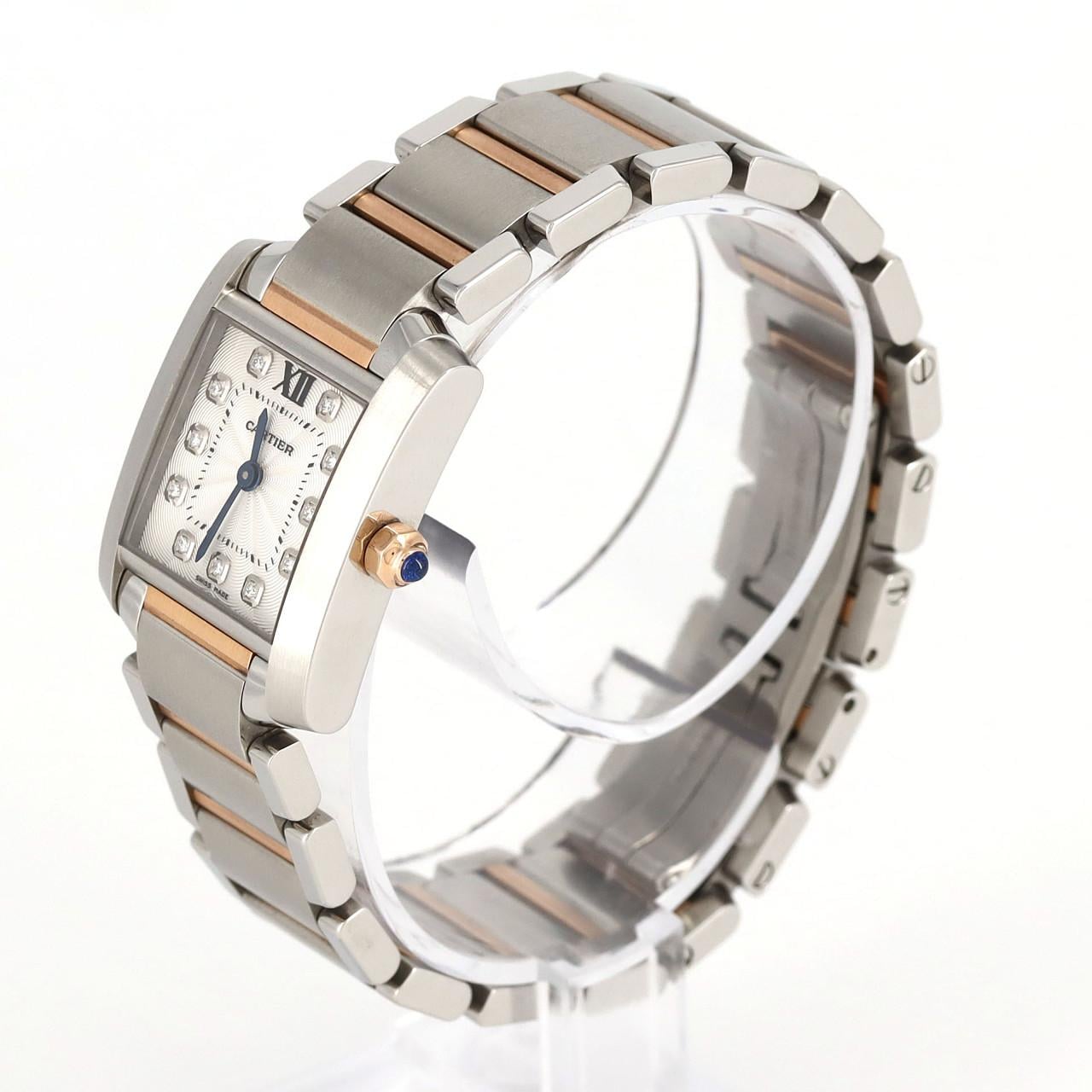 Cartier Tank Française SM PG Combi・11P WE110004 SSxPG石英