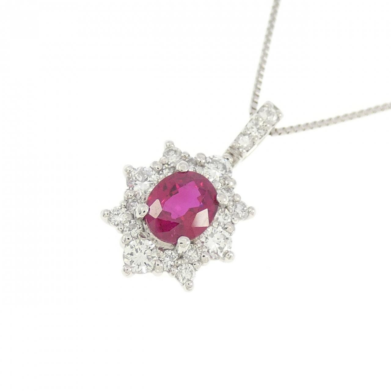 PT ルビー ネックレス 0.48CT