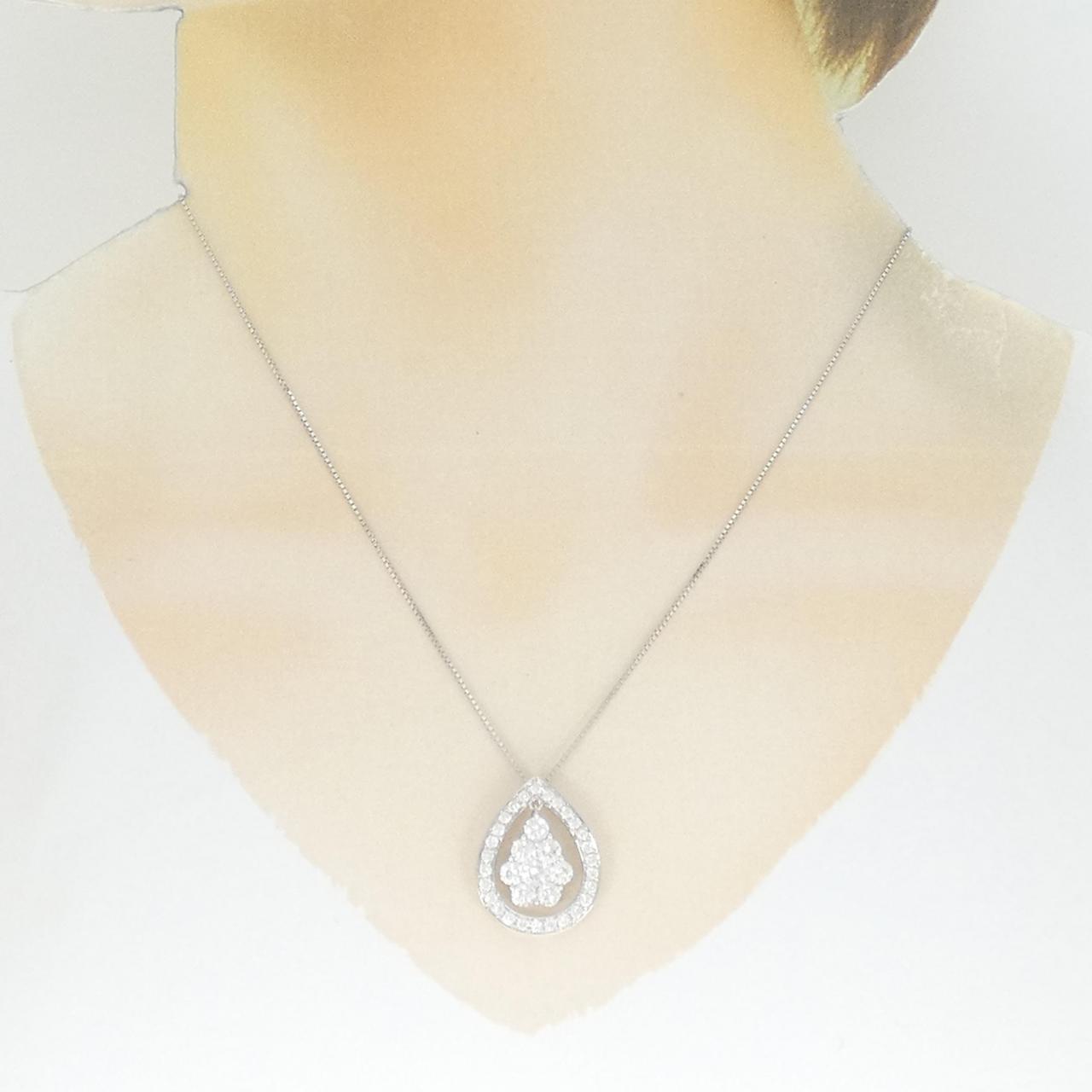 K18WG ダイヤモンド ネックレス 2.00CT