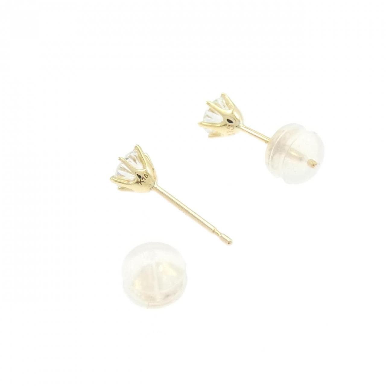 【新品】K18YG ダイヤモンド ピアス 0.216CT 0.215CT G VS2 Good